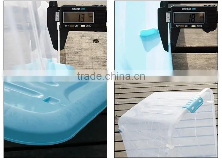 Household Packing Plastic Storage Container with Wheels