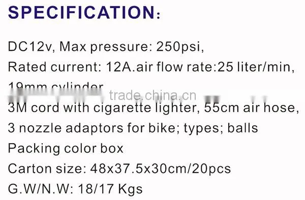 DC12V Wholesale Products Air Compressor For Road--SQL-235