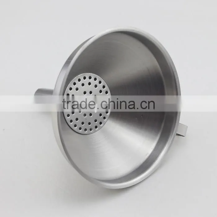 Wide Mouth Stainless Steel Funnel With Detachable Strainer
