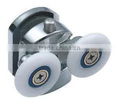zinc alloy Double wheel rollers and handles rain shower for sliding door