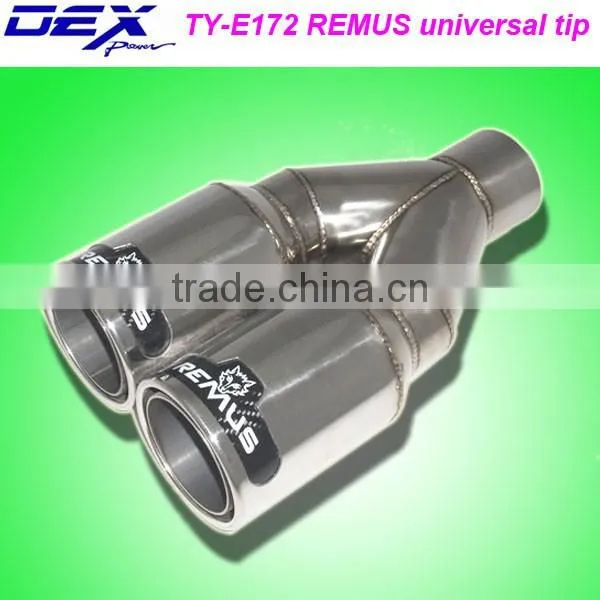 high quality auto part stainless steel 304 and carbon fiber universal double exhaust tip