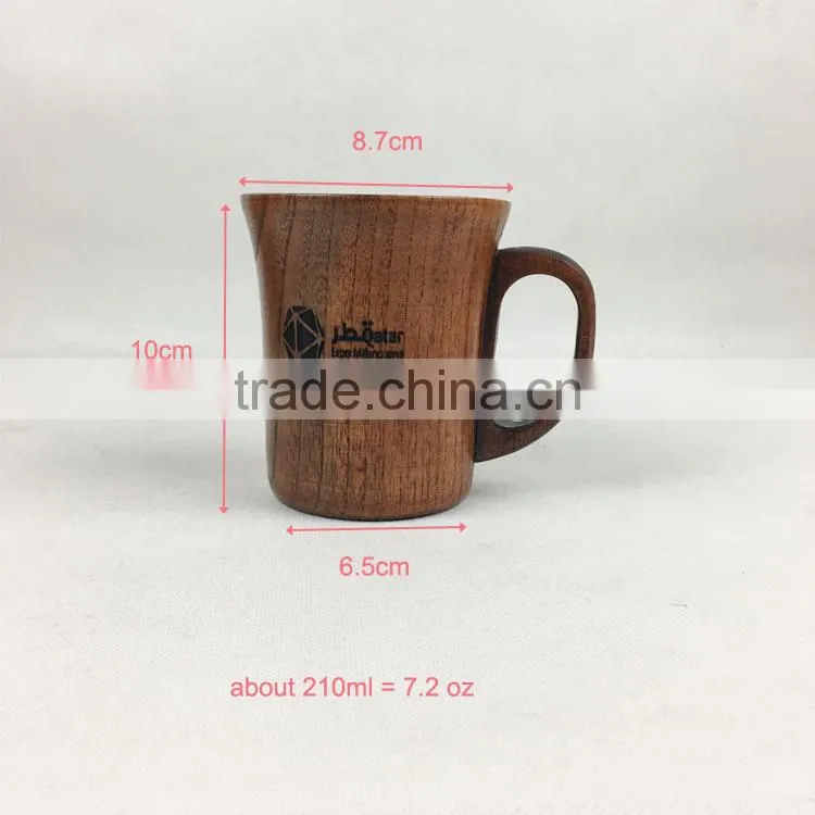 handmade wholesale wooden tea cup without handles