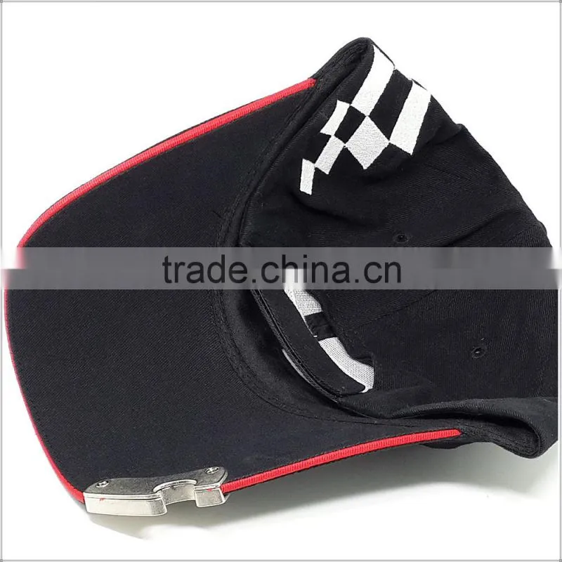 racing caps and hats embroidered with bottle opener