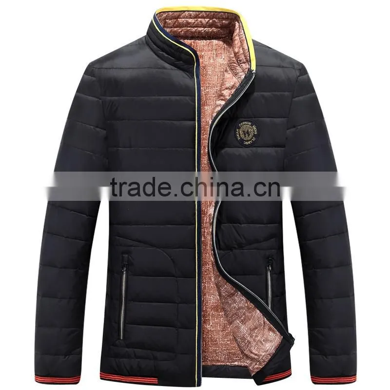 2016 Latest Design Wholesale Mens Casual Winter Bomber Jacket With Zipper
