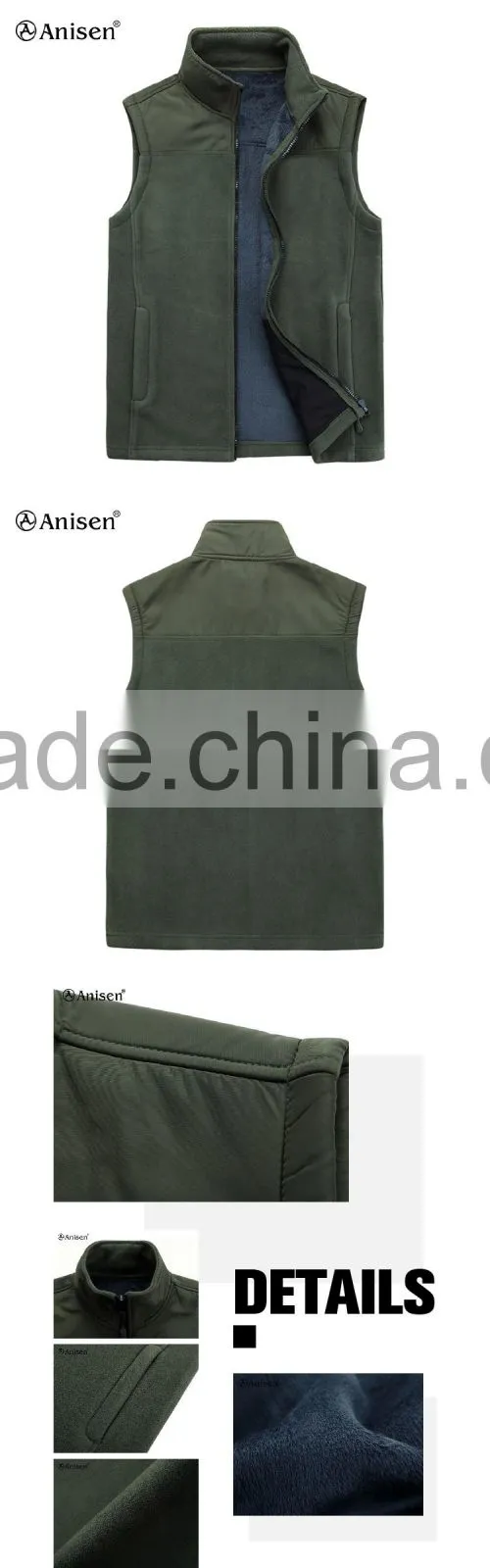 alibaba china waterproof and windproof warm men 100%nylon softshell vest