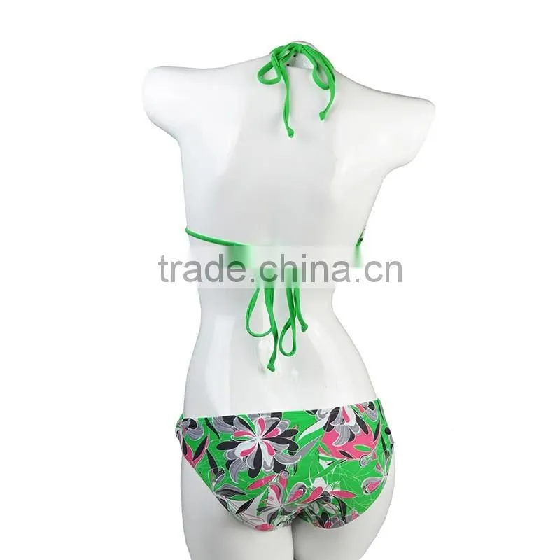 2016 Sexy push up straps women bikini swimwear bathing suit bikini with decorated bra(BS1149)