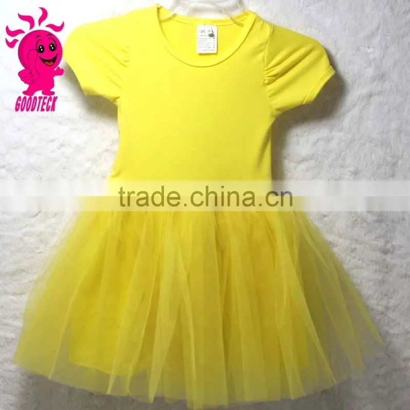 new wholesale girls ruffle tulle tutu dress baby girl dress solid color tutu dress