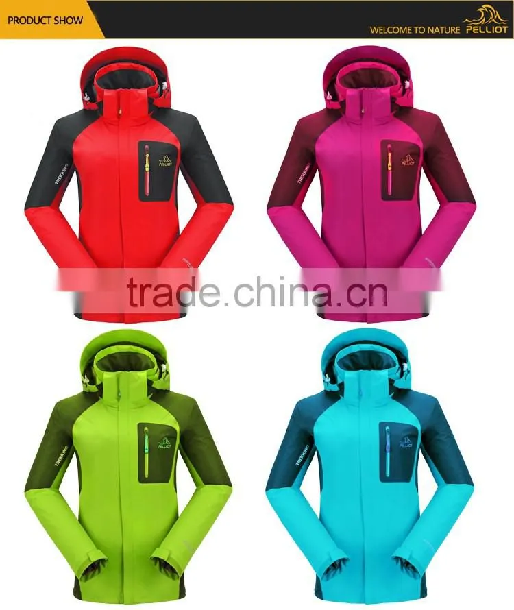 Hot Selling New Clothing Women Outdoor Waterproof jackets with hoodies