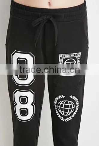 Alphanumeric draw string who pants sports pants