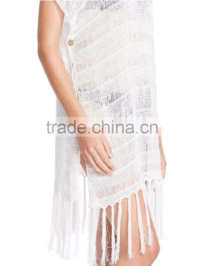 EY0011A cutting for ladies blouse knit short sleeve beach lady blouse