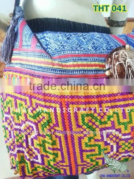 Thai Embroidered HMONG Hill Tribe Tote Hand Bag Shoulder Bag Cross Body Bag