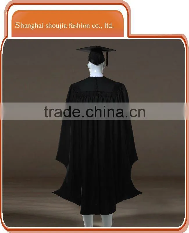 black elegant comfortable graduation robe design , 2014 new style graduation robe offered for graduates