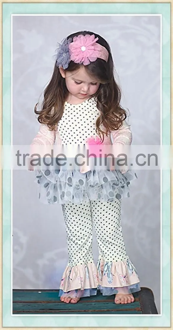 2016 wholesale boutique children's clothing thanksgiving parade dress baby kids outfits girl's boutique clothing sets
