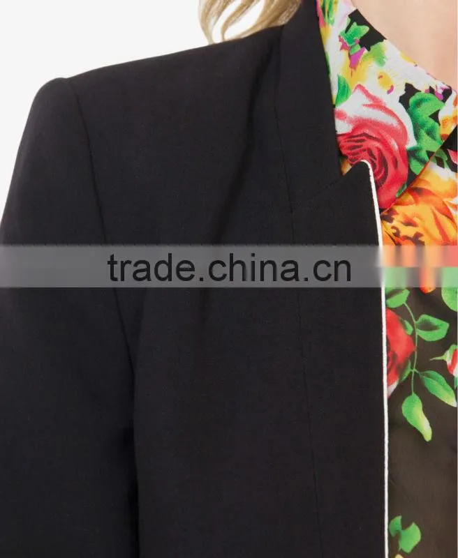 Women's Flat Lapel Blazer