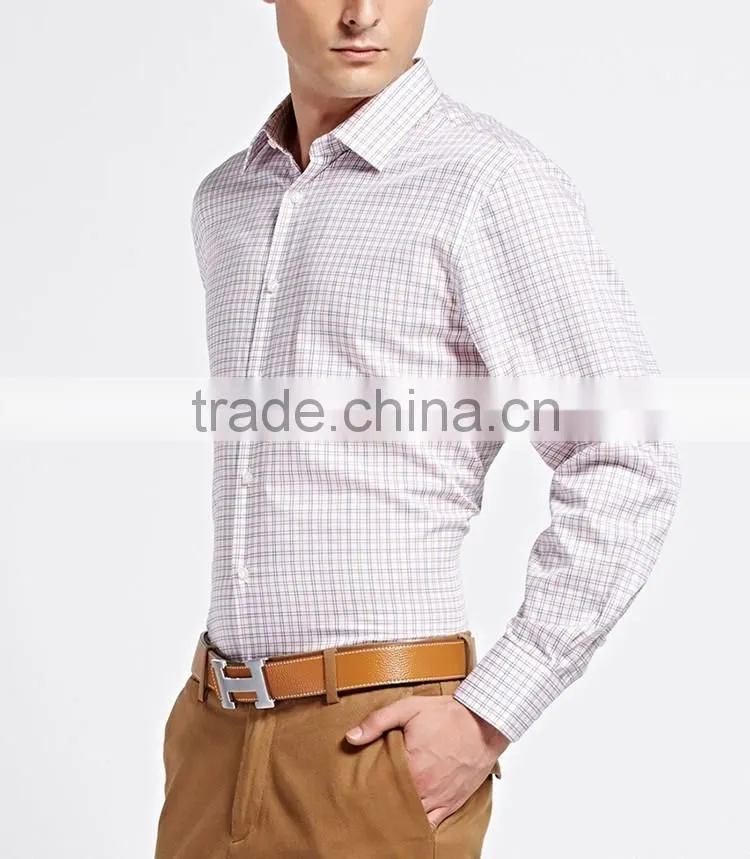 100% men cotton shirts plaid design casual shirts for men italian