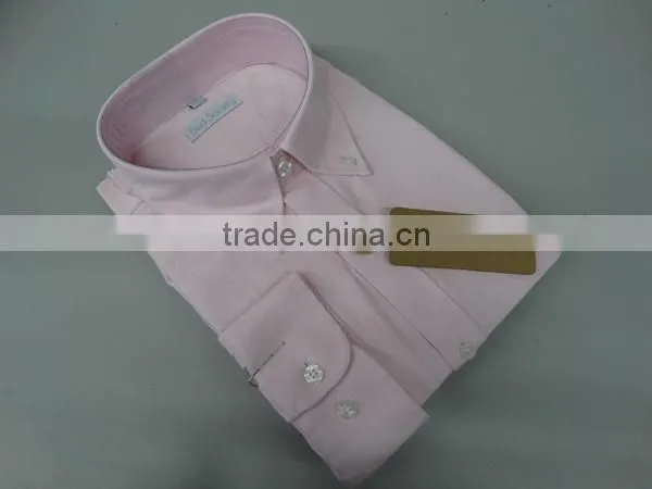 men's button-down collar long sleeve 100% cotton oxford dress shirt