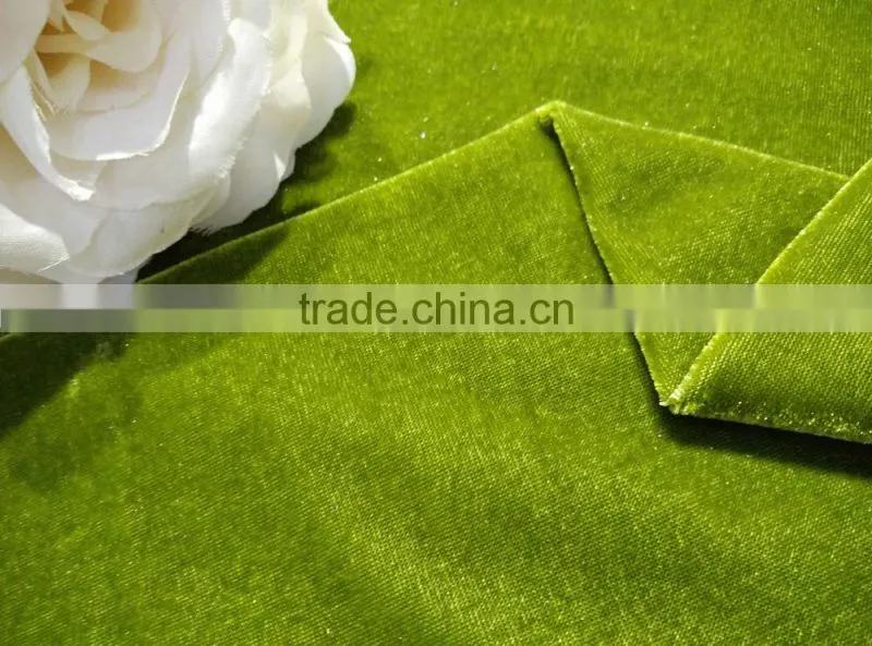 plain dyed spun velvet fabric/knitted fabric