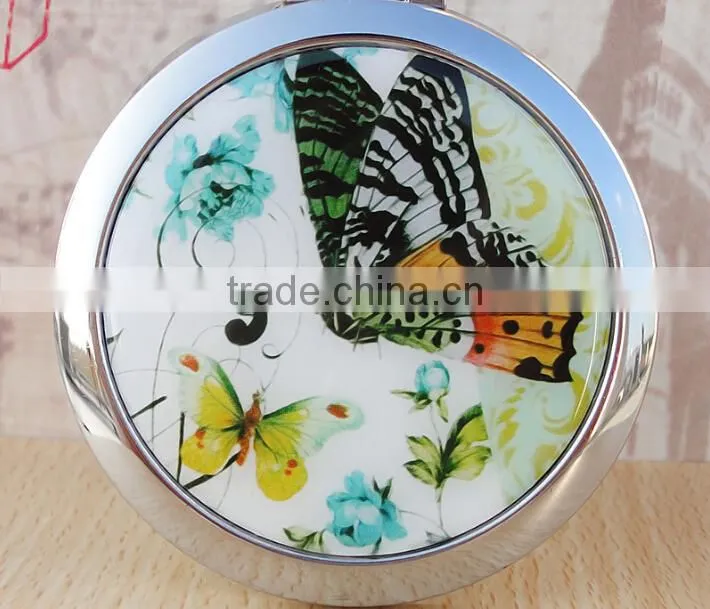 Double-sided Folding/Compact/Pocket/Make Up/Purse/Cosmetic Mirror- Butterfly