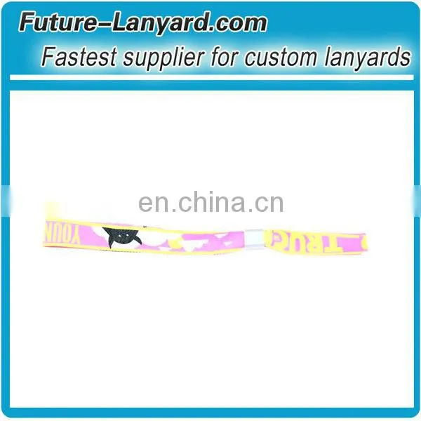 Satin even fabric wristband with aluminum tube