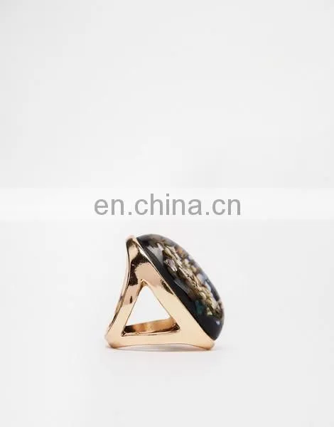 18K Gold Plated OPal Shell Knuckle Ring Fashion Jewelry