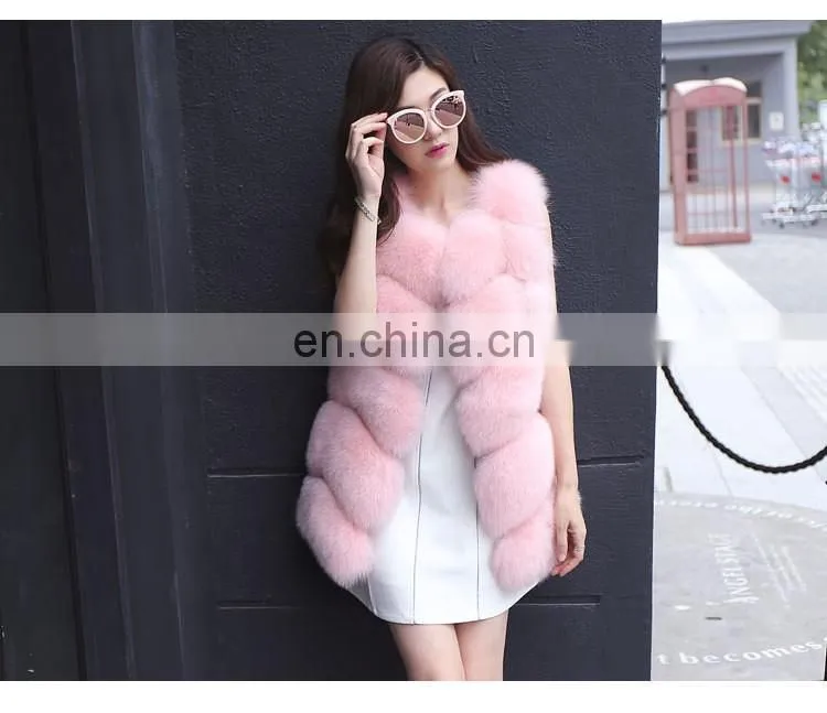 New Fashion Genuine Fox Fur Vest Women Formal Waistcoat For Women Waistcoat Designs For Girls