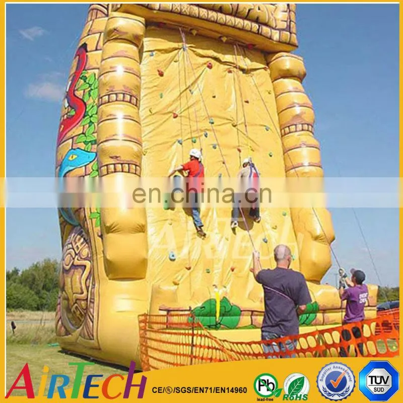 PVC inflatable rock climbing wall for adults