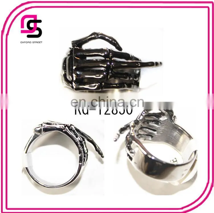 2014 fashion stainless steel jewelry with skull rings design