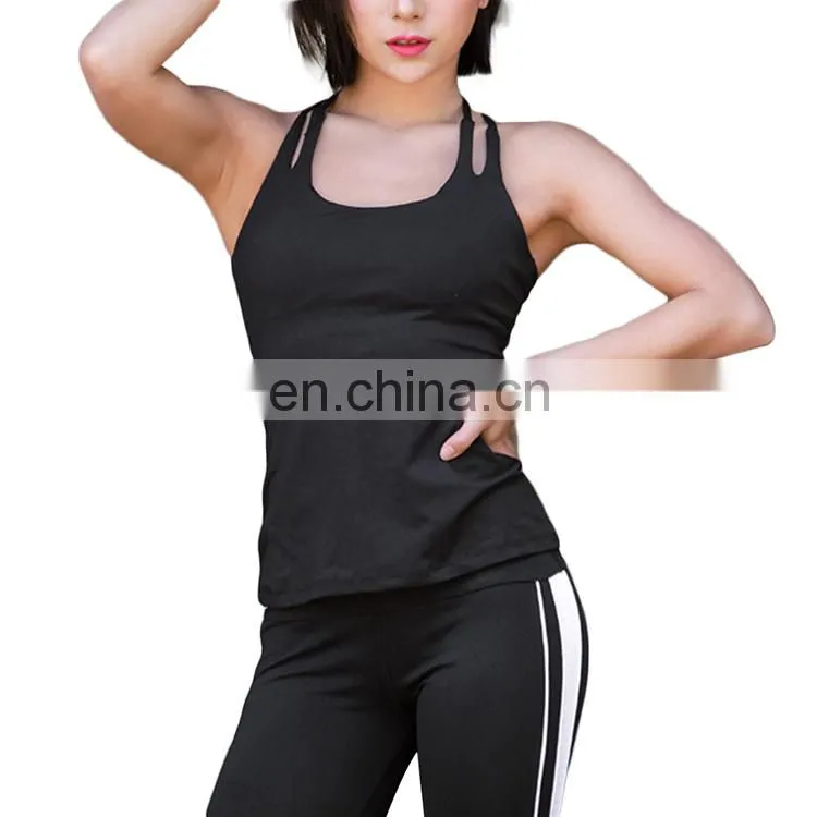 No Moq Wholesale Women Running White Backless Gym Tank Top Blank