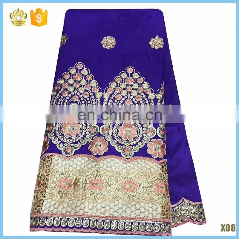 2014 african wear beaded raw silk george raw silk fabric for sale No.LG41200489