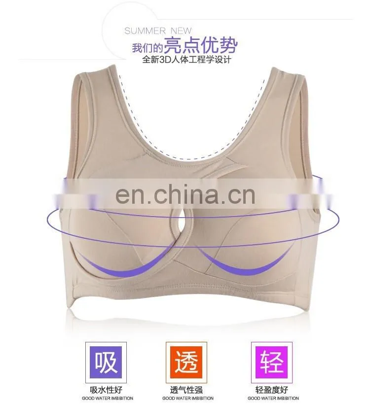 2016 Wholesale 100% cotton fitness gym wear sports bra#WX0029