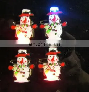 Merry Christmas lapel pin led flashing badge