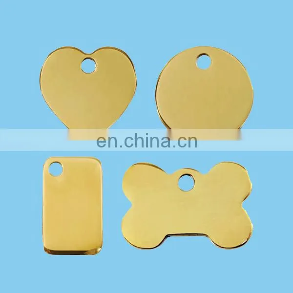 Glod/silver plated blank dog tag