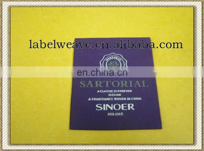 brand name men's collection garment label