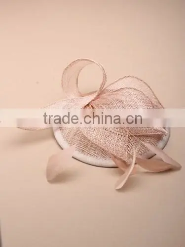 New Design Red Sinamay Base Fascinator Hat For Wedding Party