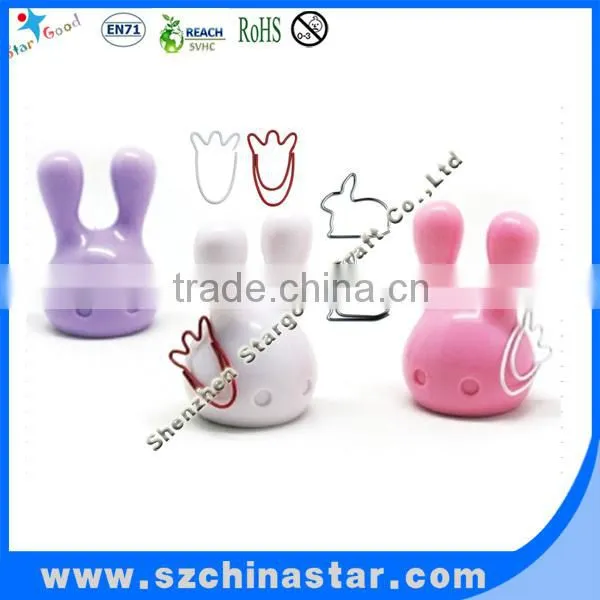 colorful butterfly shape paper clip with PET box