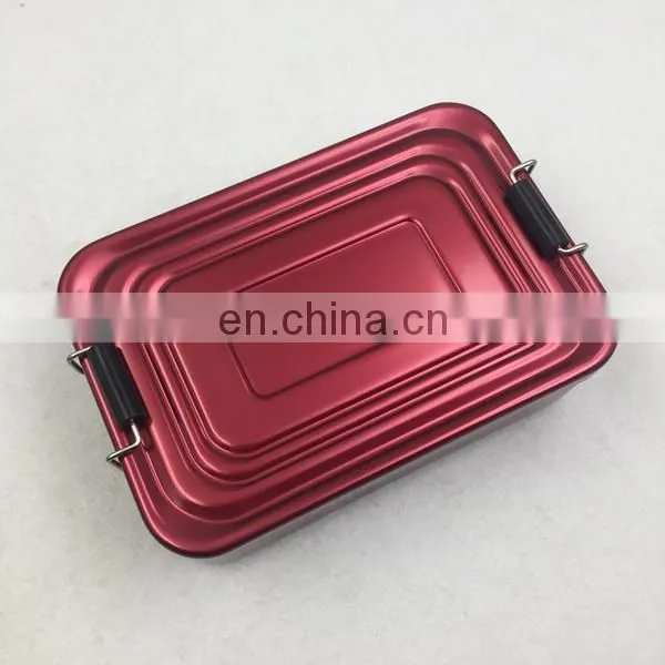 Food Grade Rectangular Metal Aluminium Bento Lunch Box