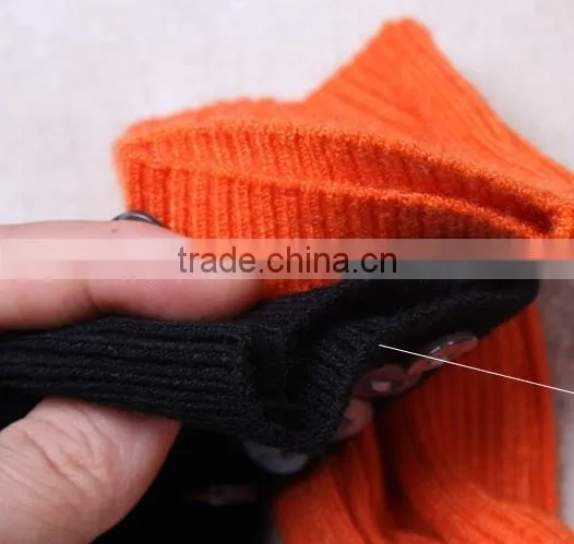 Fashion design sweater knit fabric big collar sweater for girls