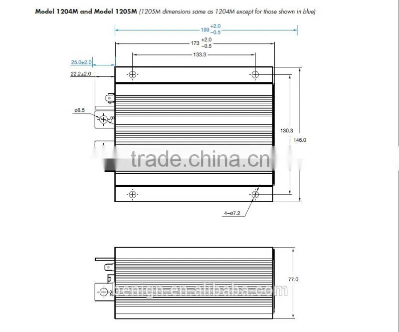 Curtis Model 1204M programmable controllers 24V/36V/48V for industrial trucks, golf and utility vehicles Series motor controller