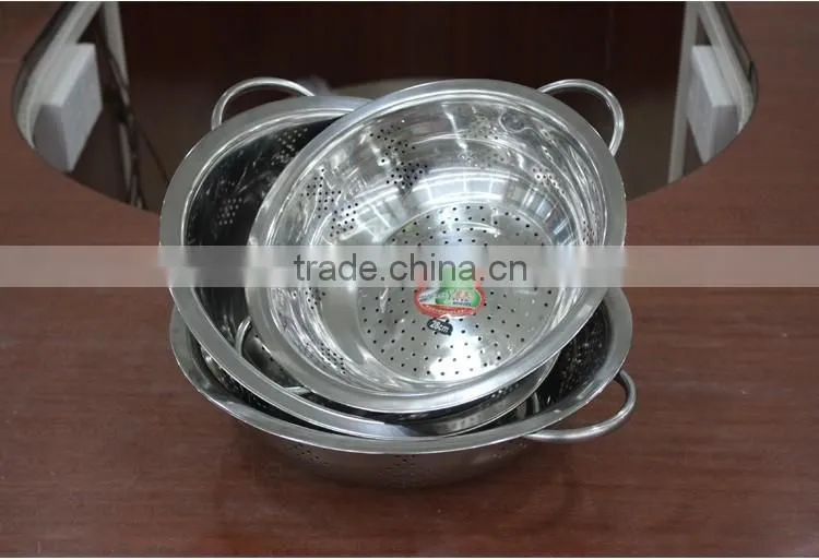 Professional Stainless Steel Kitchen Tool wash colander fine mesh stainless steel strainer manufacturer