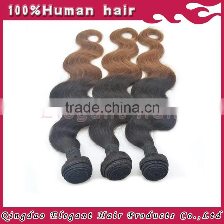2015 alibaba hot sell christmas cheap indian virgin human ombre hair with high quality