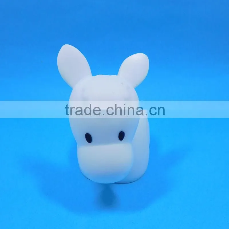 New Design Plastic Cartoon Vynil Donkey Toy Pvc Donkey Figurine Toy for Children