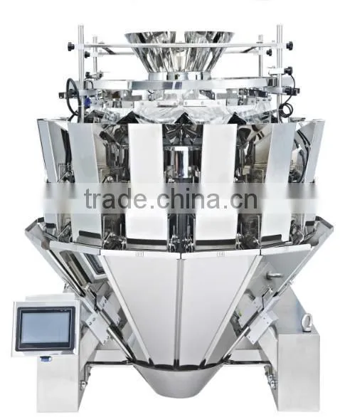 PLC 14 head Control Automatic Feeding Weigher for weighing jelly,tomato,potato,onion