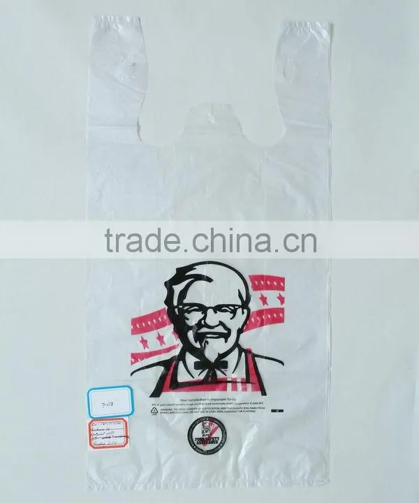 Printed White Color Vest Packing Bags Africa Market