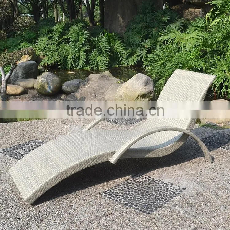 Garden Modern Rattan Wicker Outdoor Furniture Luxury French Chaise Spa Swimming Pool Hotel Sun Lounge Chair