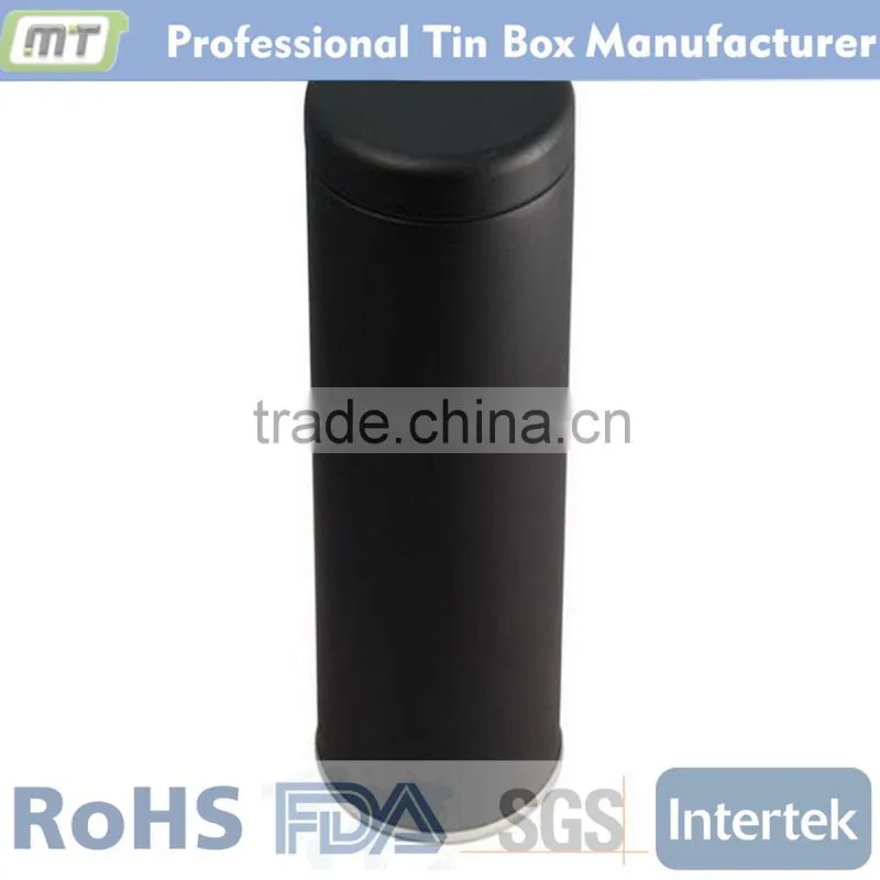 round empty coffee can with insert lid