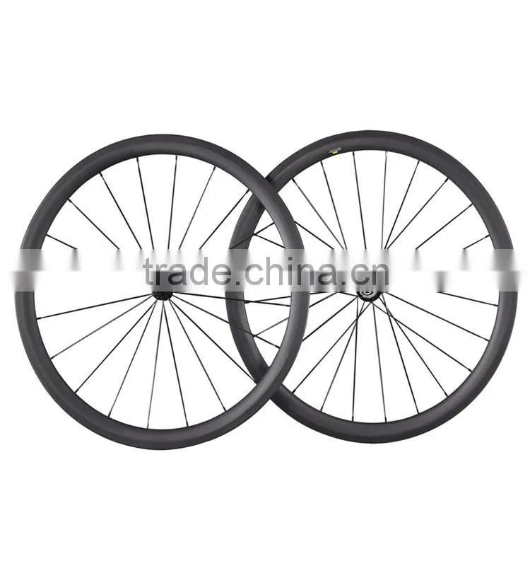 2016 new clincher tubeless ready bicycle l rims 700c wide 27mm road bike carbon wheels W40C bike wheels carbon