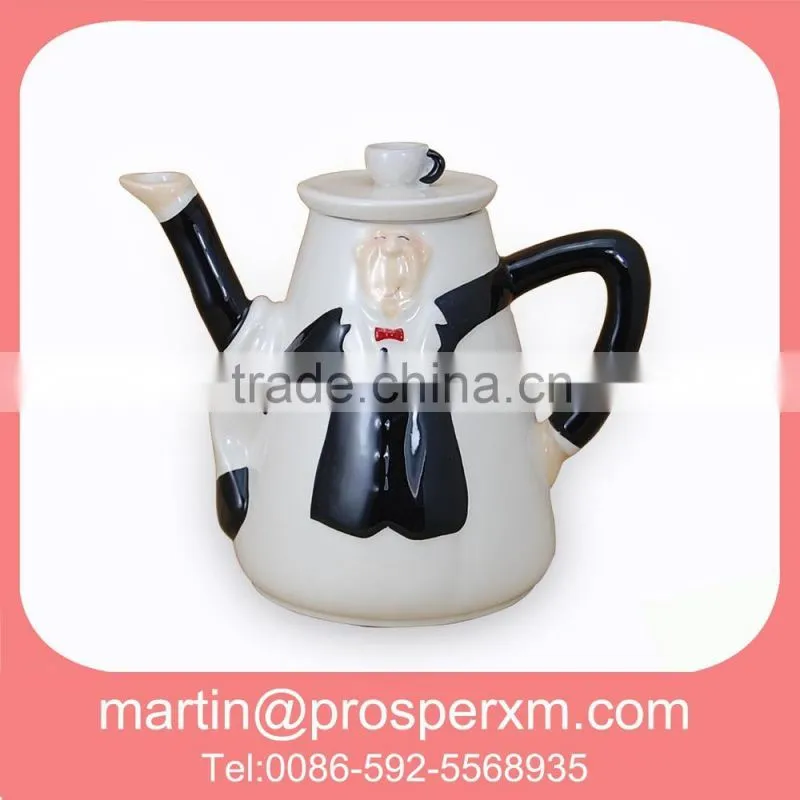 Chef design ceramic teapot set