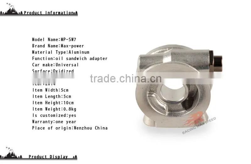 Oil thermostat Sandwich Adapters 3/4 16unf m20*1.5