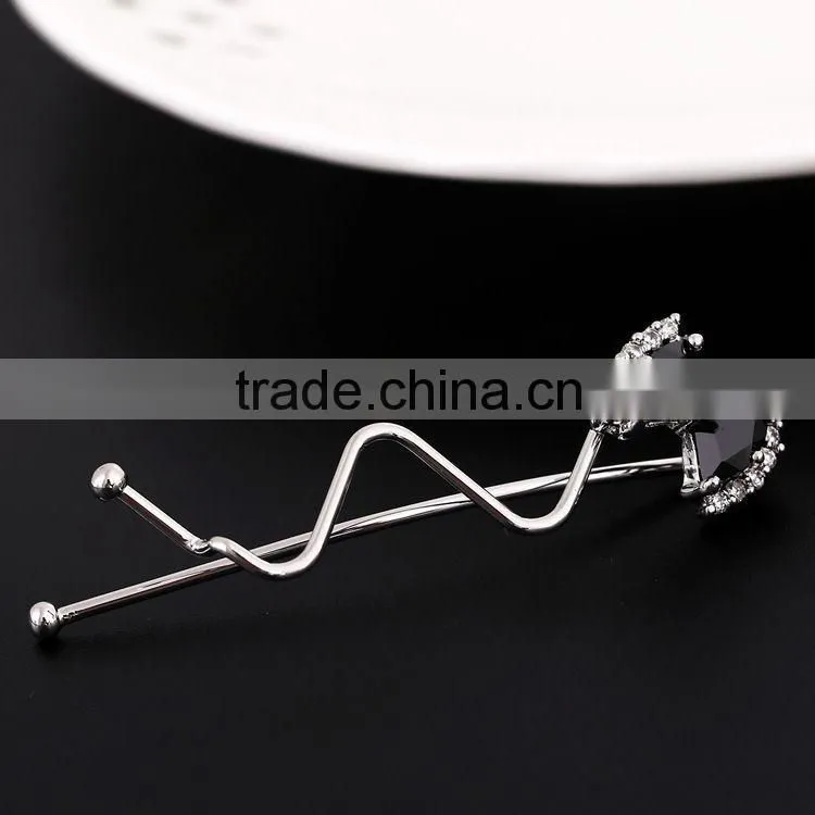 Elegant Fashion Bowknot Zircon Barrette Lady Classic Crystal Hair Lasting Shine