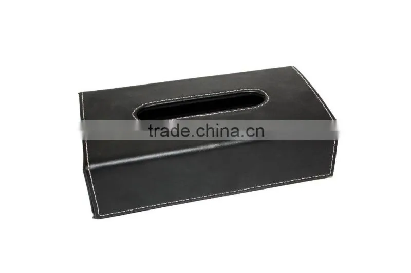 Luxury PU leathe Tissue Box For Hotel Room